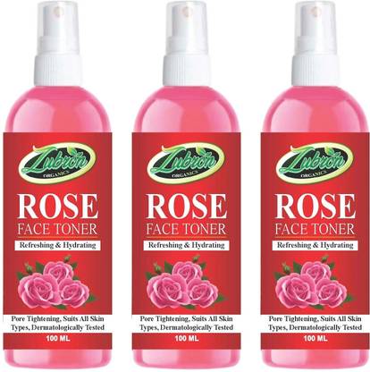 Zubron Organics rose water face toner for glowing skin for all skin type of Men & Women