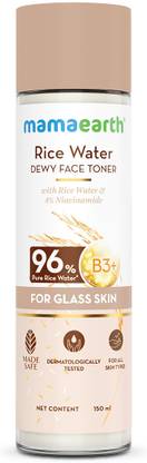 Mamaearth Rice Water Dewy Face Toner with Rice Water & 4% Niacinamide for Glass Skin Men & Women