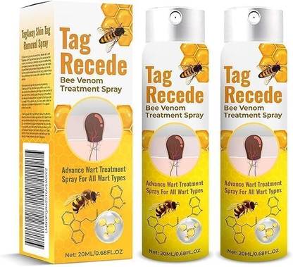 BLACYOU Bee Venom Skin Tag Removal Spray Recede Bee Venom Treatment Spray ( Pack of 1 ) Deep Cleansing, Marks & Spots Removal,Pores Cleansing,Refreshing and Clarifying