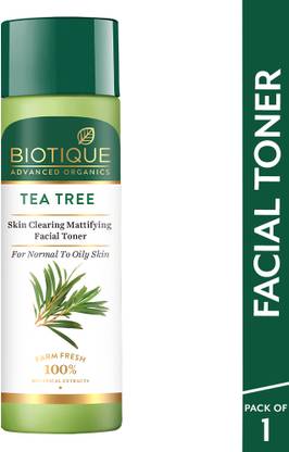Biotique Advanced Organics Tea Tree Skin Clearing Mattifying Toner for Normal to Oily Skin| Men & Women Men & Women
