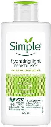 Simple imported Skin Hydrating Light Moisturiser Lotion 125ml Women