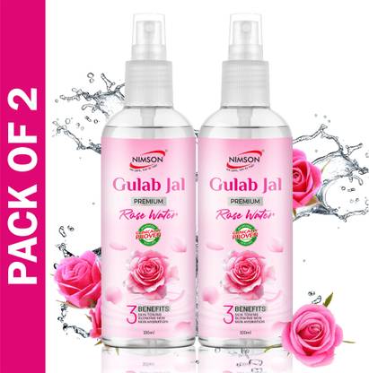 Nimson Gulab Jal Premium Rose Water Natural Toner for Glowing, Hydrated & Radiant Skin Men & Women