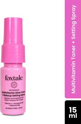Foxtale Vit C Glow Toner & Makeup Setting Spray with Niacinamide for dewy look Men & Women