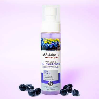 ASTABERRY Indulge Acai Berry Bio Hyaluronate Facial Toner For Skin Renew- Boost Collagen Men & Women