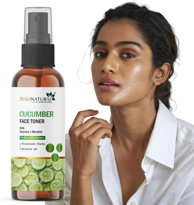 7days natural Bio Cucumber Face Pore Tightening Toner Men & Women Women (100 ml) Women