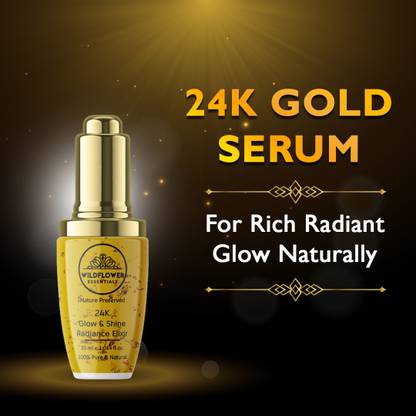 Wildflower essentials 24k Gold Serum For Rich Radiant Glow Naturally Men & Women
