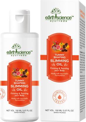 Earth Science Ayurveda Anti Cellulite Slimming Oil, Fat Loss Oil for Weight Loss, Belly Fat Burner Oil Men & Women