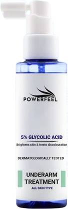 POWERFEEL 5% Glycolic Acid Underarm Brightening Spray Treatment Men & Women