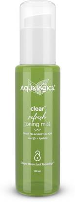 Aqualogica Clear+ Refresh Toning Mist with Green Tea & Salicylic Acid Facial Toner 100 ml Men & Women