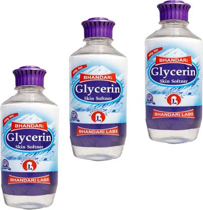 NG MART NEW BHANDARI GLYCERIN SKIN SOFTNER FOR SKIN SMOOTH & HEALTHY PACK OF - 400ml x 3 Men & Women