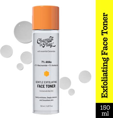 Chemist at Play Gentle Exfoliating Face Toner - Glycolic & Mandelic Acid, Niacinamide & Kombucha Men & Women