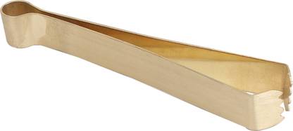 TORPPEZA Pure Brass Tongs | Chimta for Use Hooka, Dhooni, havan Kund 12.5 cm Ice, Salad, Serving, Utility, Sugar Tongs