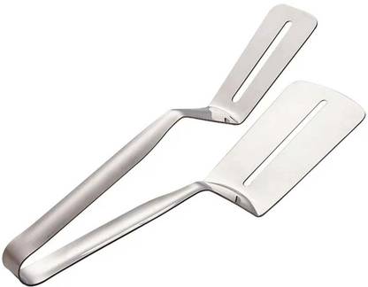 Snickersnee Snicker Snee_Tong Double-Sided BBQ Cooking Tong Spatula Turner Server & Frying Colander 26 cm Sandwich Tong Set