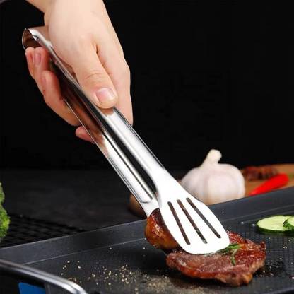 PuthaK Serving Tongs Kitchen Tongs, Buffet Tongs, Stainless Steel Food Tong 22 cm Serving Tongs