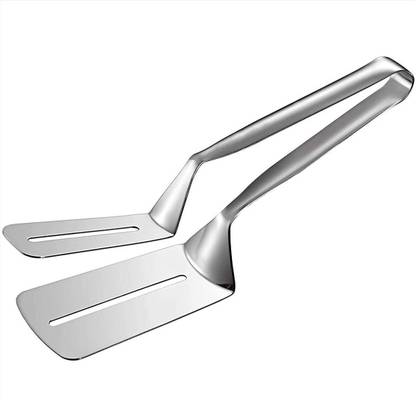 FIVANIO Stainless Steel Steak Clip Cooking Tong for Roti-Chapati, Frying Toasting Bread Stainless Steel Serving Tong 10 cm Serving, Sandwich, Roasting Tongs