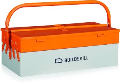 BUILDSKILL BITB173 / BITB3 17" metal tool box with tray | 3 compartments | secure lock | 20KG storage Tool Box