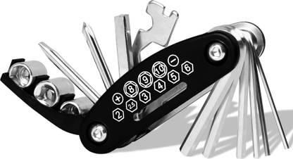 Manogyam Multi-Functional 15-In-1 Bicycle Repair Tool Kit Portable Foldable Repairing Cycling Kit, Bike & Cycle Tool Kit