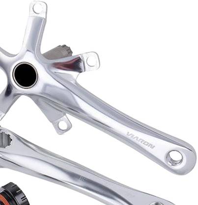 Lyla Bicycle Crank Arm Set BCD 130 Folding Bike Crankset with 68 BB Silver Cycling Tool Kit