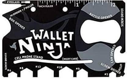 JMALL ™ Wallet Ninja 18-in-1 Survival Tool Multifunction Use Style Camping Cycling Multi Tool Kit