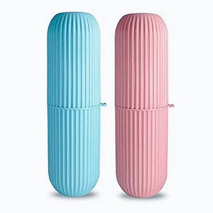mapperz Portable Capsule Shape Toothbrush Toothpaste Case Holder Toothbrush Case