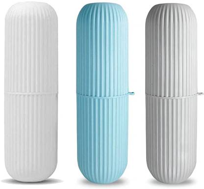 V Bright Capsule Shape Toothbrush Case Holder for Travel (Multi-Holder) Toothbrush Case