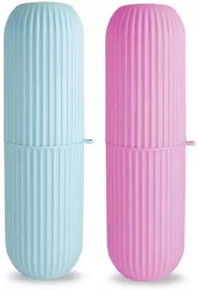 amsinmonitor Amsin Capsule Shape Travel Toothbrush Toothpaste Muti Purpose Case Holder Toothbrush Case