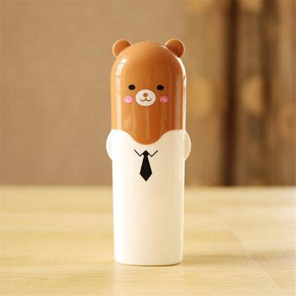 Adore Kiddo! The Character Hood Antibacterial Oral care Storage Case Brown Toothbrush Case