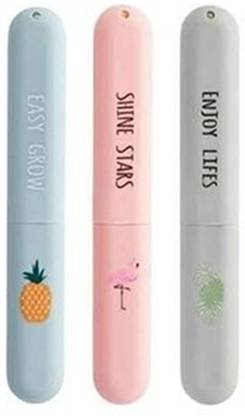 Decibel Set3 Printed Travel Toothbrush Case (Imported) Toothbrush Case