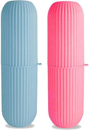AD mini bazaar Anti Bacterial Toothbrush Container Travel Covers, Holder, Cases,Multi Color Toothbrush Case