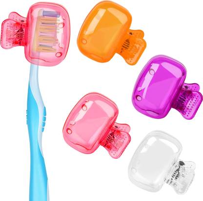 ELAIMEI 4Pcs Toothbrush Cap Toothbrush Hygiene Dustproof Cap Clip Travel Toothbrush Toothbrush Case