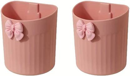 Rudrisha pack of 2 Wall Mounted Toothbrush Holder Plastic Toothbrush Holder