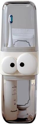 NIYANETAIL Transparent Toothbrush Holder with Storage Container Plastic Toothbrush Holder