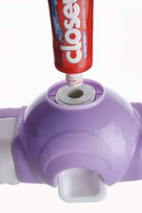 DeoDap Automatic Toothpaste Dispenser - Push-Style Squeezer for Easy Use | Plastic Toothbrush Holder