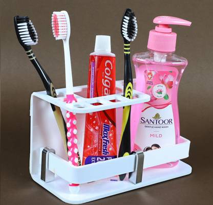 PLNJAR Razor Toothbrush Holder for Bathroom Kitchen Wall Mount Adhesive Acrylic Toothbrush Holder