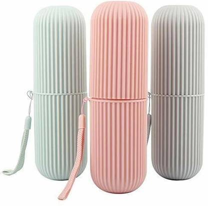 Pivot Capsule Shape Travel Toothbrush Toothpaste Case Holder Portable Toothbrush Storage Plastic Toothbrush Holder Random Color Plastic Toothbrush Holder Acrylic Toothbrush Holder