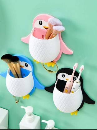 Cartburg Unique Design Self Adhesive Multipurpose Storage Holder / Rack x1.596 Plastic Toothbrush Holder
