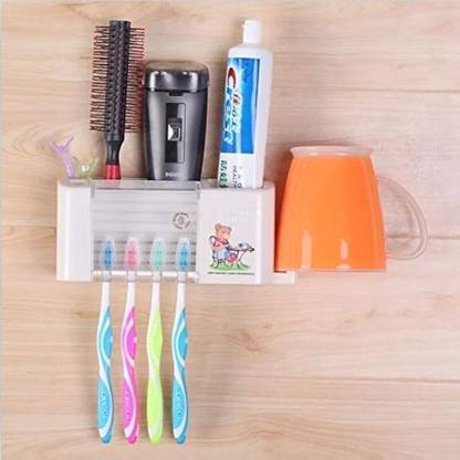 KickStart Wall Hanging Plastic Toothbrush Holder