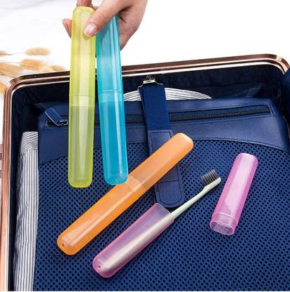 Atharva Travel Toothbrush Case Holder, Breathable, Anti Bacterial Plastic Toothbrush Holder