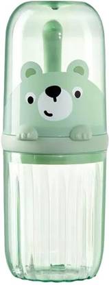 BLINK BASKET Storage Box Holder with Cup (Random color, Pack of 1) Plastic Toothbrush Holder