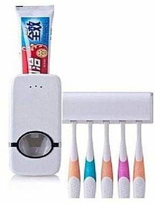 CHITKABRA Automatic Toothpaste Dispenser Plastic Toothbrush Holder