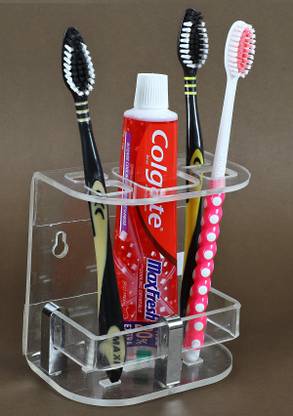 PLNJAR Toothbrush Toothpaste Razor Holder for Bathroom, Clear Toothbrush Stands Acrylic Toothbrush Holder