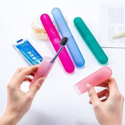 CHEAPER SHOP PACK OF 4 TOOTHBRUSH COVER ( MULTICOLOUR) Plastic Toothbrush Holder