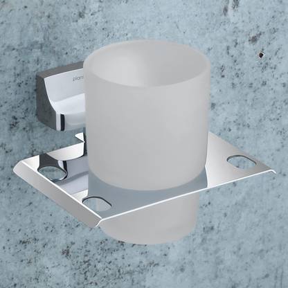 Plantex Solid Brass & SS-304 Grade Tumbler Holder/Bathroom Accessories(Chrome ,Platinum) Brass, Stainless Steel Toothbrush Holder