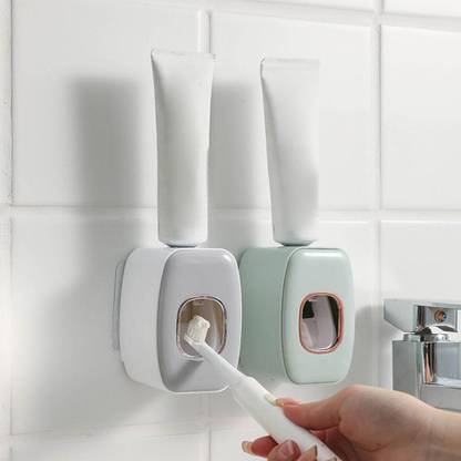Da Novira Professional Plastic Automatic Toothpaste Squeezer Plastic Toothbrush Holder