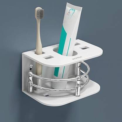 Uzox Toothbrush Holders for Bathroom | Wall Mounted Toothbrush Holder | Acrylic Toothbrush Holder