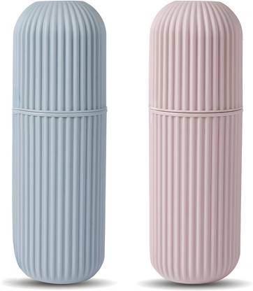 DEW MAT Capsule Portable Toothbrush Storage case 2pic Plastic Toothbrush Holder