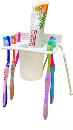 FlipShop Toothbrush stand plastic , brush holder , toothpaste holder , toothbrush holder Plastic Toothbrush Holder