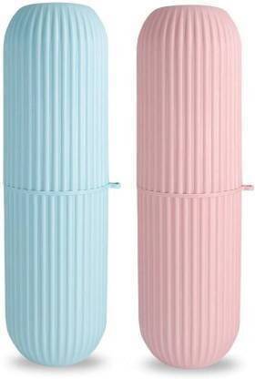 SSVL Capsule Shape Travel Toothbrush Toothpaste Case Holder Portable Toothbrush Storage Plastic Toothbrush Holder Plastic Toothbrush Holder