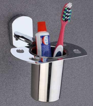 GLOXY Stainless Steel Tumbler Holder / Premium Bathroom Accessories Stainless Steel Toothbrush Holder