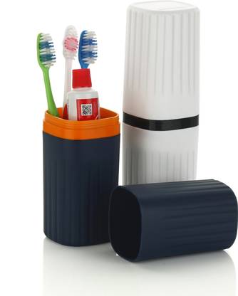 HAPPI Travel Tooth brush Holder, Toothpaste Holder Box Cover Travelling for Bathroom Plastic Toothbrush Holder